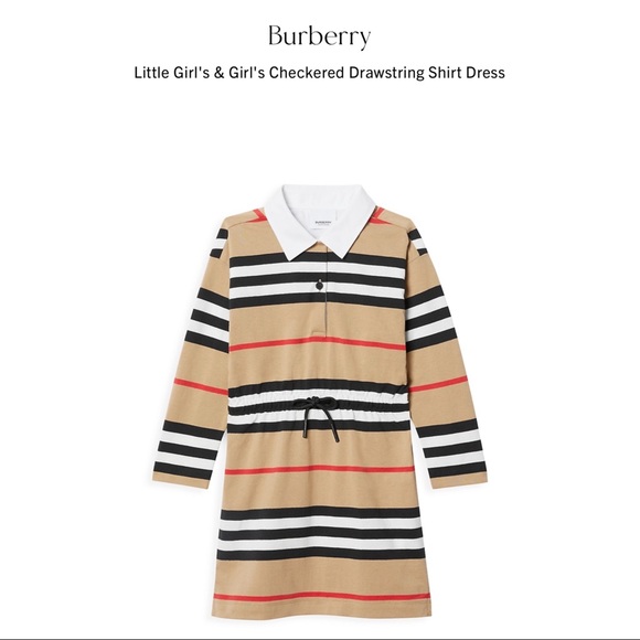 Burberry Long-sleeve Icon Stripe Dress / 4Y toddler girls - Picture 6 of 10